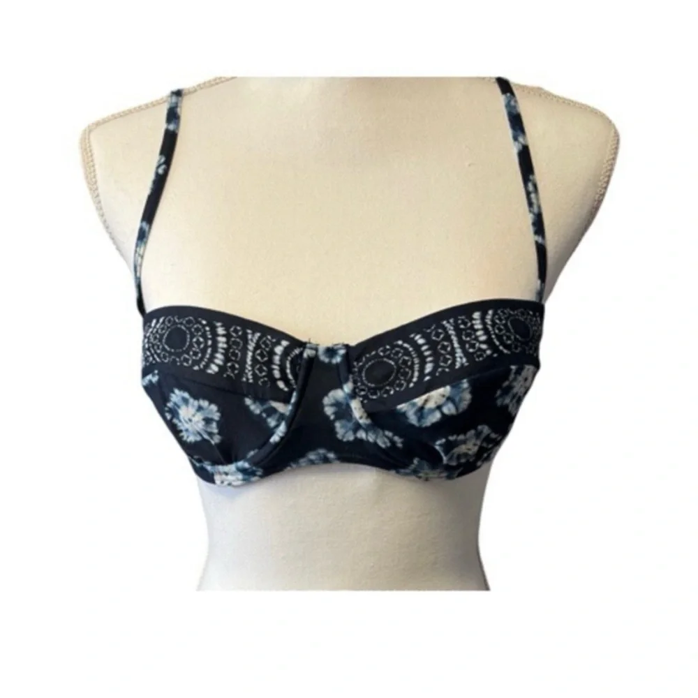 MICHAEL Michael Kors‎ Floral Tie-Dye Bikini Top